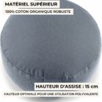 Lotuscrafts Coussin Méditation Rond — visuel 1