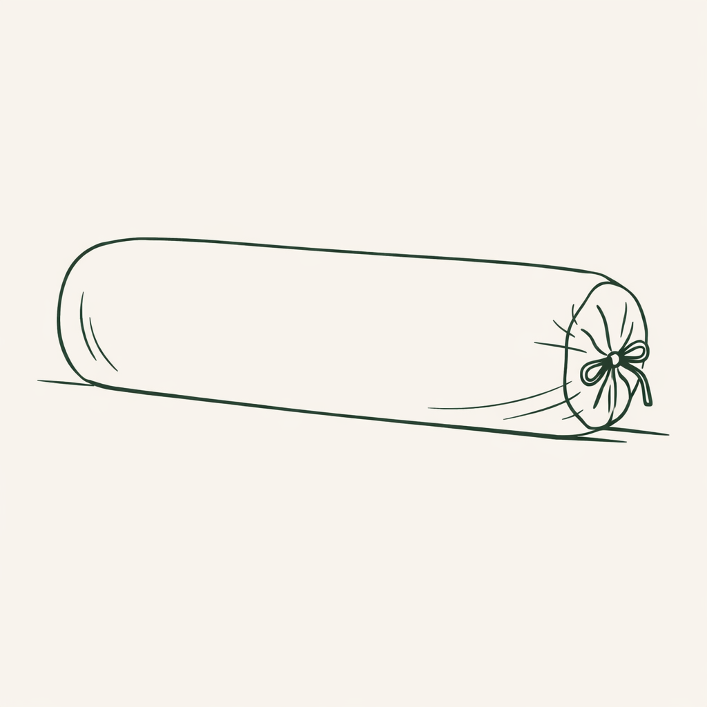 Bolster yoga DIY terminé avec housse extérieure