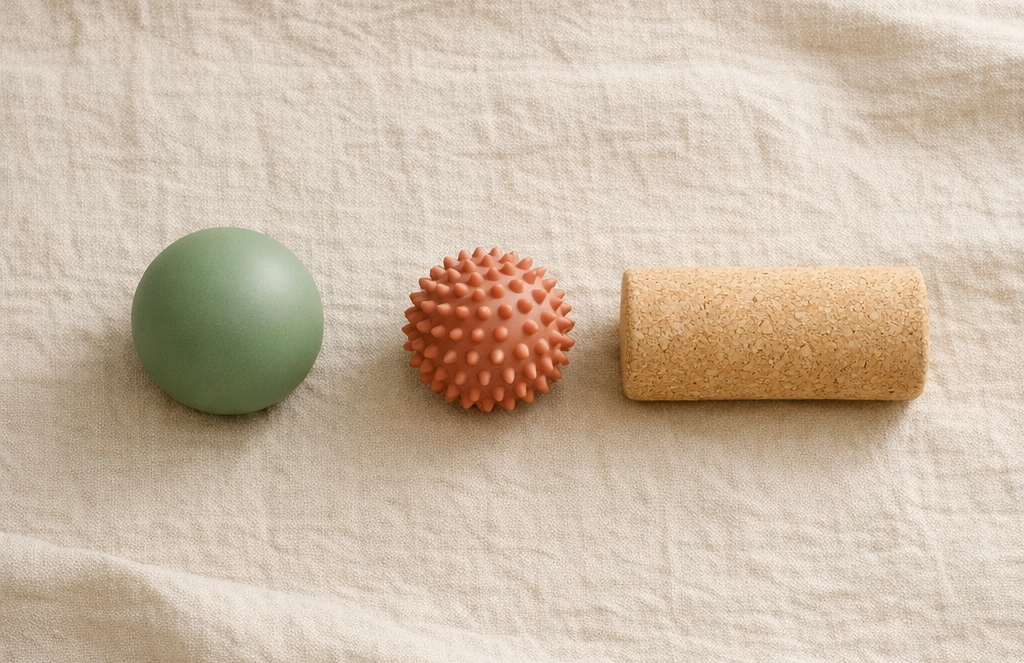 Outils d'auto-massage du dos sur lin