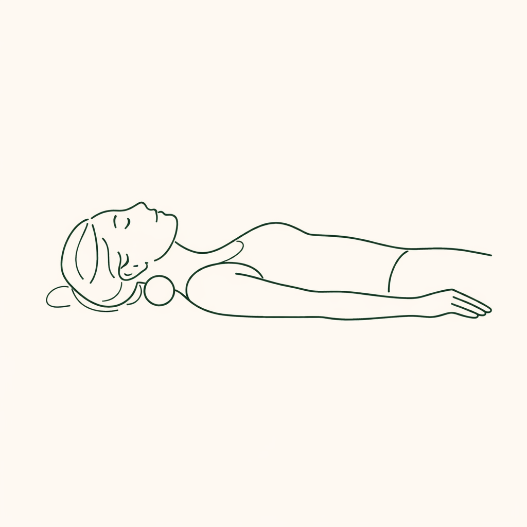 Auto-massage des sous-occipitaux à la balle allongée