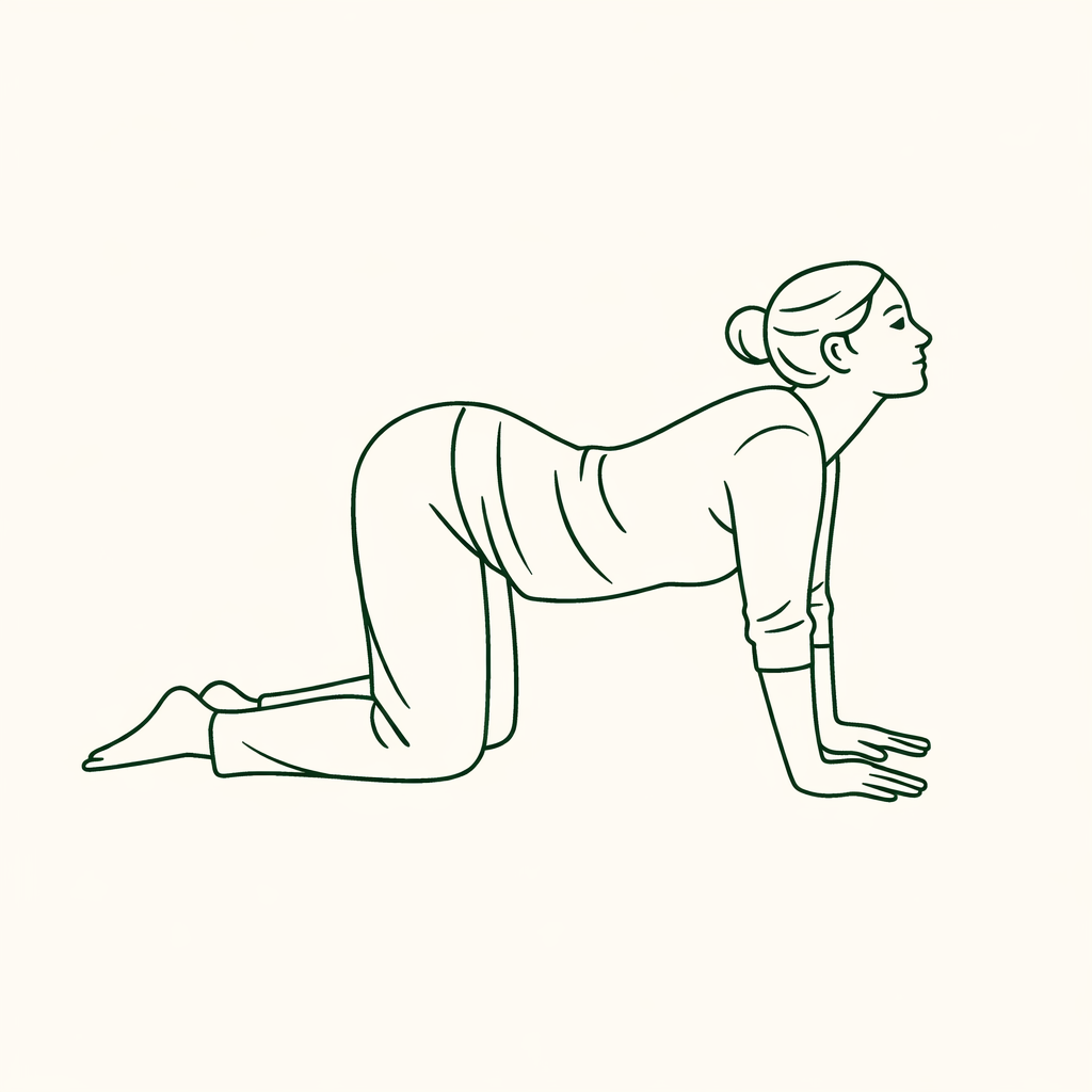 Posture du chat-vache (Bitilasana) pour les lombaires