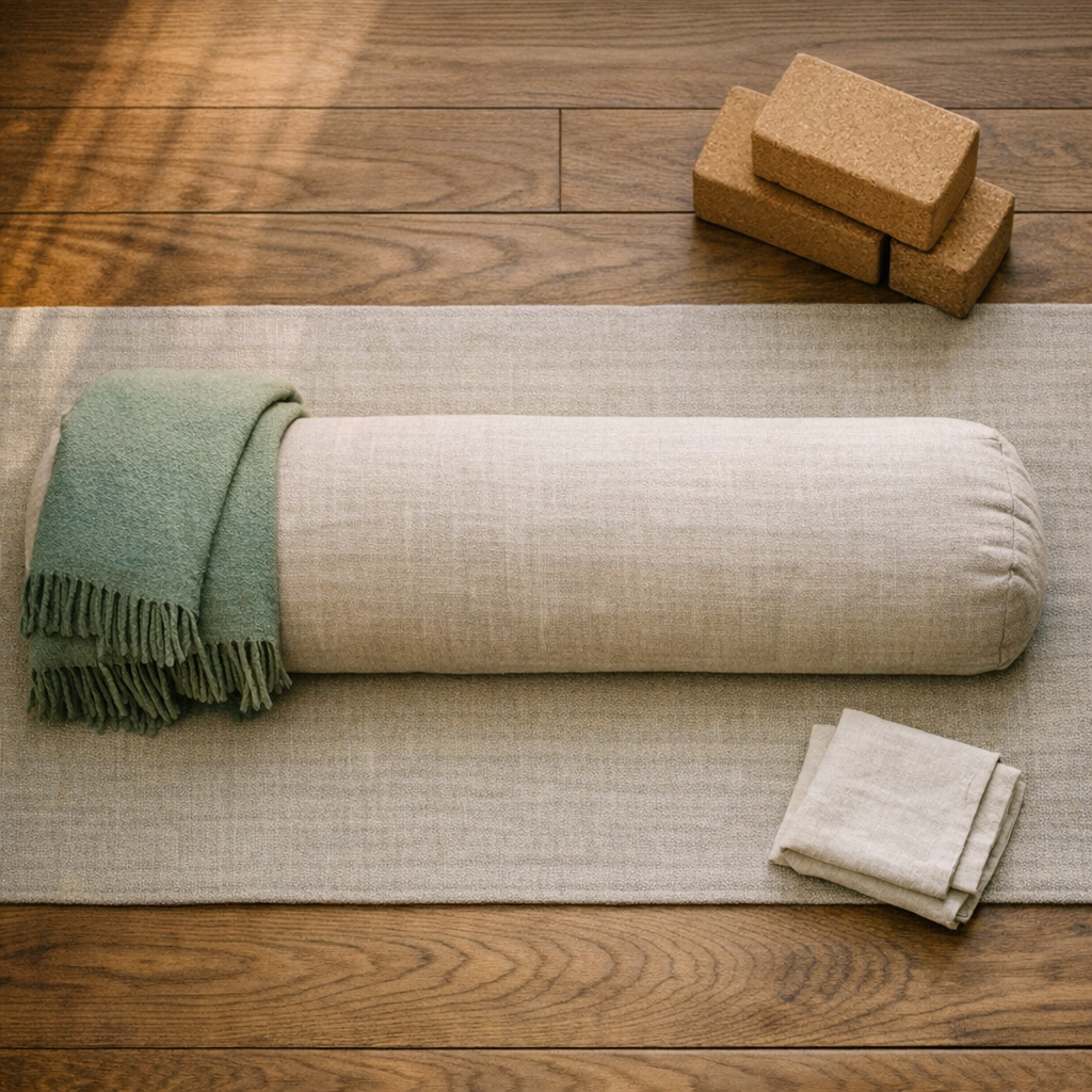 7 postures yin avec bolster