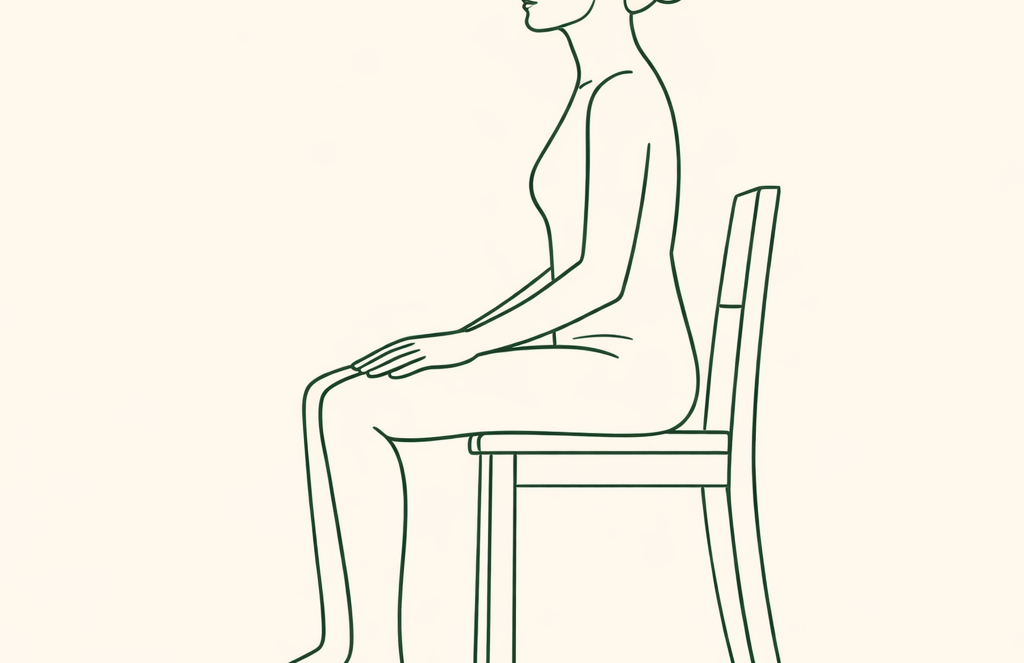 Posture installation yoga sur chaise