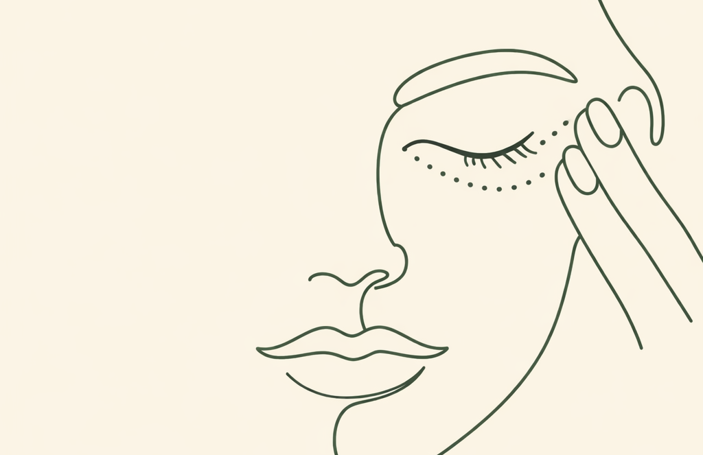 Drainage du contour des yeux avec l'annulaire