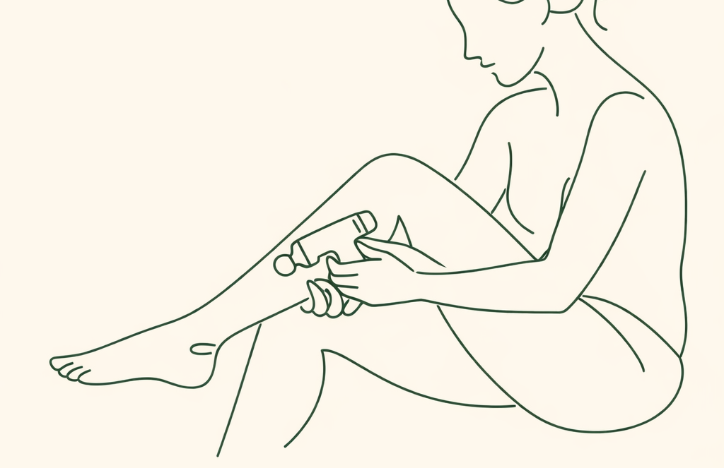 Pistolet de massage sur les mollets
