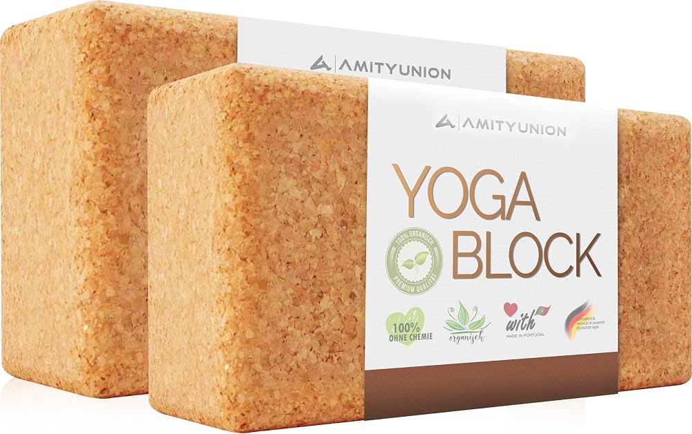 AMITYUNION Lot de 2 blocs en liege